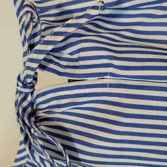 J Crew Smoked waist Pleated Dress in Stripe - Picture 9 of 16
